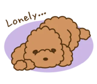 😞 Lovely You cachorro, poodle, fofo, animal, animal de estimação, amor whatsapp sticker