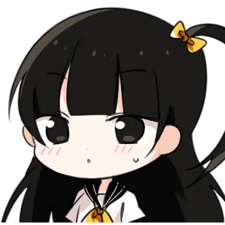 😯 Anime, Słodkie, Chibi, Dziewczyna whatsapp sticker