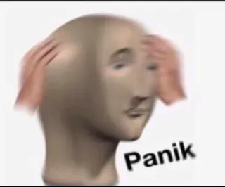 😣 Panik Meme, Panique, stressé, anxieux whatsapp sticker