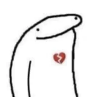 💔 sad, heartbreak, simple, cartoon, broken heart telegram sticker