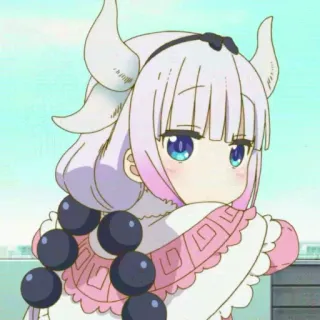 😚 Kanna Kamui Miss Kobayashi's Dragon Maid アニメ, ドラゴン, かわいい, カンナカムイ, 小林さんちのメイドラゴン telegram sticker
