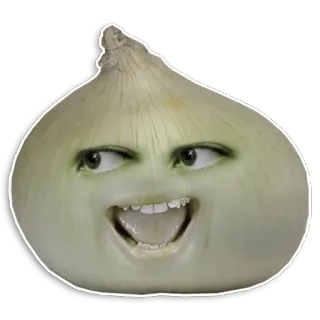😲 cipolla, annoying orange, verdura, faccia, divertente telegram sticker