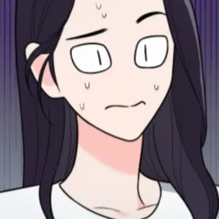 😩 femme, dessin animé, choquée, effrayée, anxieuse whatsapp sticker