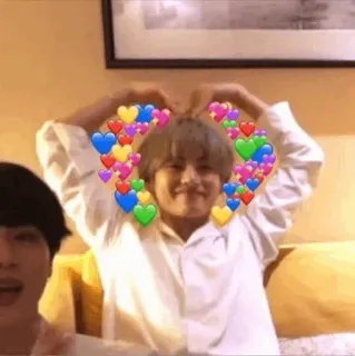 🧡 V K-pop, coração, celebridade, BTS, ídolo, coreano, cantor telegram sticker
