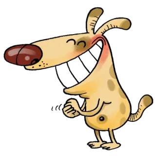 😁 cane, cartone animato, felice, animale, illustrazione, carino whatsapp sticker