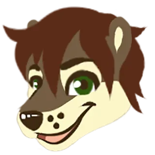 😄 Фурри, Животное, Мультфильм, Персонаж, Портрет, Голова, Млекопитающее telegram sticker