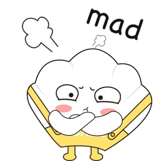 😡 mad loco, enojado, nube, dibujos animados, emoción, frustrado telegram sticker