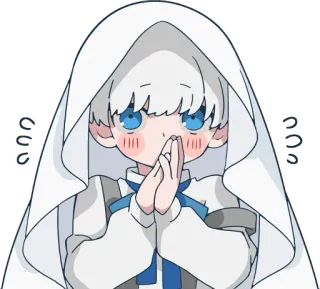 🙏 つつ Anime, Lindo, Suplicante, Pidiendo, Rogando, Chica anime telegram sticker