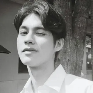 ⚡️ 肖像, 眨眼, 黑白, 人物, 男人 telegram sticker