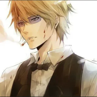 🚬 Anime, Hút thuốc, Thuốc lá, Máu, Vết thương whatsapp sticker