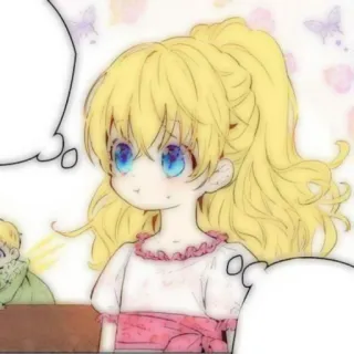 🎀 Cartoon, Mädchen, Kind, blond, süß, Anime whatsapp sticker