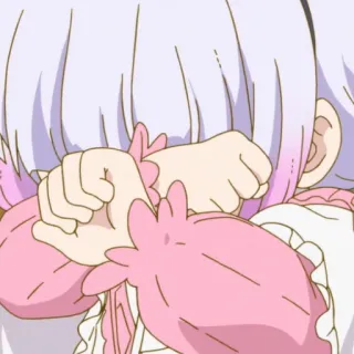 🧁 Kanna Kamui Miss Kobayashi's Dragon Maid anime, naga, Kanna, imut, menangis whatsapp sticker