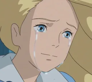 🥺 anime, piangere, triste, ragazza, lacrime telegram sticker