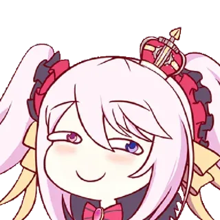 🥀 anime, kreskówka, zadufany, dziewczyna, księżniczka, korona telegram sticker