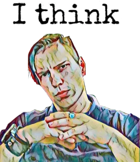 😏 I think мужчина, портрет, думающий, выражение, мужской telegram sticker
