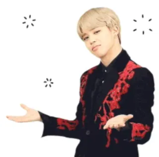 🤷 Jimin K-pop, singer, celebrity, person, man, Jimin, BTS telegram sticker