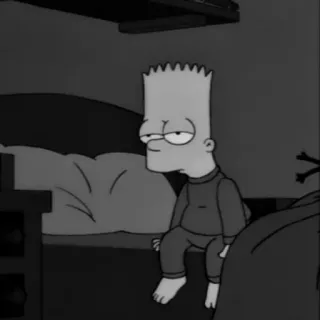 😑 Bart Simpson The Simpsons Bart Simpson, Zeichentrickfigur, schläfrig, müde whatsapp sticker