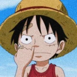 🙃 Monkey D. Luffy One Piece Anime, One Piece, Luffy, Monkey D. Luffy, Kreskówka, Pirat telegram sticker