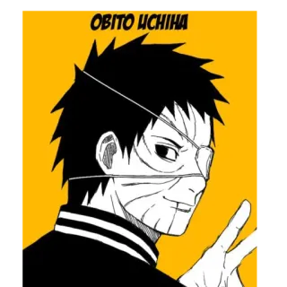 ✌ Obito Uchiha OBITO UCHIHA anime, naruto, uchiha, manga, obito, character telegram sticker