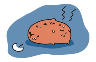 😫 suando, calor, exausto, desenho animado, cansado, quente telegram sticker