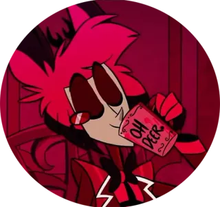 👌 Alastor Hazbin Hotel Oh deer iblis, Hazbin Hotel, Alastor, kartun, cangkir telegram sticker