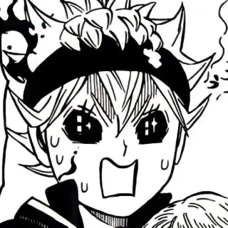 🌟 Asta Black Clover Аниме, Манга, Чёрный Клевер, Аста, Персонаж telegram sticker