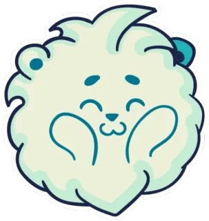 ☺️ fluffy, cute, smiling, animal, cartoon, furry telegram sticker