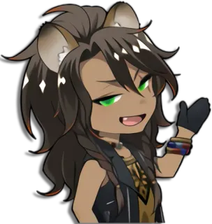 😄 anime, león, personaje, sonrisa, petulante whatsapp sticker