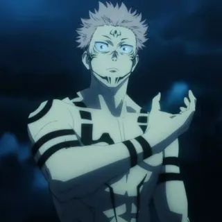 🎸 Sukuna Jujutsu Kaisen Anime, Manga, Demon, Vervloekt, Sukuna, Jujutsu Kaisen telegram sticker