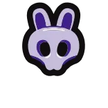 🥄 череп, зайчик, кролик, милый, животное, мультфильм telegram sticker