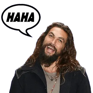 😂 HAHA risa, jaja, gracioso, jason momoa, actor telegram sticker
