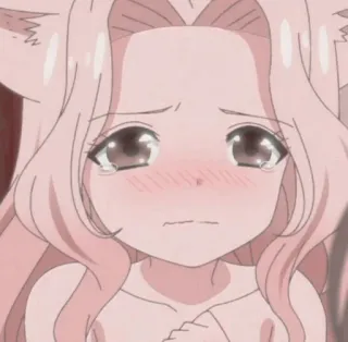 🥺 Anime, weinend, süß, Mädchen, traurig telegram sticker