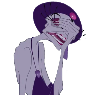 😩 Yzma The Emperor's New Groove Desenho animado, Vilão, Roxo, Malvado, Yzma, Disney, A Nova Onda do Imperador telegram sticker