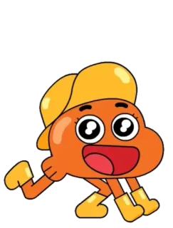 🐕 Darwin Watterson The Amazing World of Gumball Dibujo animado, Pez, Naranja, Animado, Amigable whatsapp sticker