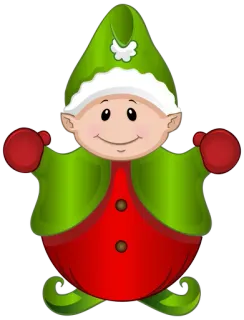 🎅 Elf คริสต์มาส, วันหยุด, เอลฟ์, น่ารัก, การ์ตูน whatsapp sticker