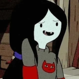🖤 Marceline Adventure Time Мультфильм, Анимация, Вампир, Кот, Марселин, Adventure Time telegram sticker