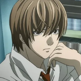 🍎 Light Yagami Death Note Anime, Mangá, Personagem, Death Note, Light Yagami telegram sticker