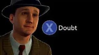 🤨 Doubt meme, doubt, skepticism, question, suspicion whatsapp sticker
