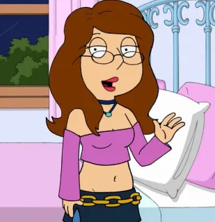 🙋 Meg Griffin Family Guy dessin animé, Meg Griffin, Family Guy, animé, ado, fille telegram sticker