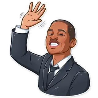 👋 Will Smith Will Smith, vague, salutation, dessin animé, personne, célébrité telegram sticker