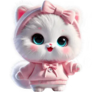 ✋ 고양이, 새끼 고양이, 귀여운, 카와이, 만화, 동물, 애완 동물 whatsapp sticker