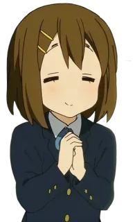 😊 Yui Hirasawa K-On! Anime, Mignon, Fille, K-On, Yui Hirasawa whatsapp sticker
