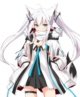 🤨 Shirakami Fubuki anime, virtual youtuber, fox girl, waifu, vtuber, hololive whatsapp sticker