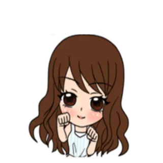 👊 Чиби, Девочка, Милый, Аниме, Мультфильм telegram sticker