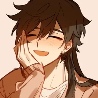 ☺️ Zhongli Genshin Impact Anime, Genshin Impact, Zhongli, Jeu vidéo, Fanart, Personnage telegram sticker