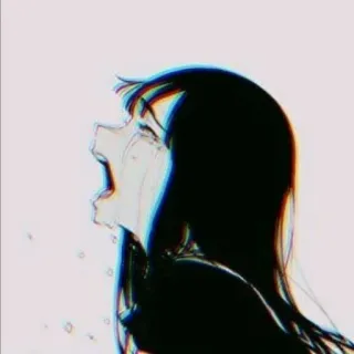 🌨 weinen, anime, traurig, emotional, depression whatsapp sticker