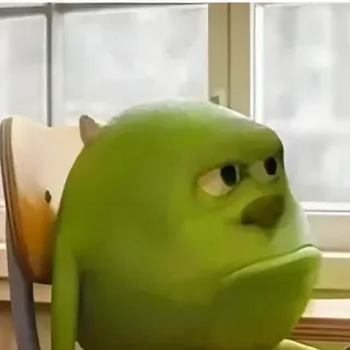 ➰ Mike Wazowski Monsters, Inc. Mike Wazowski, Monsters, Inc., disgustado, enojado, Meme, divertido, dibujos animados telegram sticker