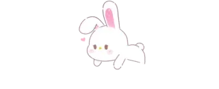 🦋 rabbit, bunny, cute, animal, cartoon telegram sticker