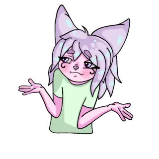 🤷‍♀️ anthropomorphic, shrugging, cat, question, uncertainty telegram sticker