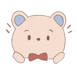 👋 bear, animal, cartoon, cute, sticker telegram sticker
